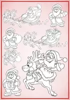 Vorschau - selbst erstellte Cliparts/Grafiken - 14 Cliparts - Weihnachten und Winter - Weihnachtsmänner 2 - Seite 2