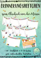 Vorschau - Mal- und Bastelvorlagen - Erinnerungsheftchen zum Abschied von der Klasse - Deckblatt