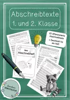 Vorschau - Arbeitsblätter - Abschreibtexte / Abschreibheft - 1. und 2. Klasse #edukisummer - Deckblatt