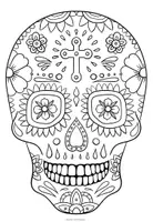 Vorschau - Mal- und Bastelvorlagen - Sugar Skulls (Totenköpfe) - Malvorlagen - Seite 2