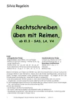 Vorschau - Arbeitsblätter - Wörter mit nn, aus: Rechtschreiben üben mit Reimen, ab Kl. 3 - Deckblatt