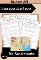 Vorschau - Stundenentwürfe - Lesespurabenteuer für Klasse 3/4 - "Die Schatzsuche" - Deckblatt