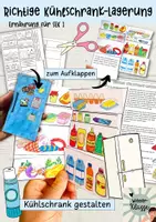 Vorschau - Stationenlernen - Richtige Kühlschrank Lagerung / Lebensmittel lagern / Gesunde Ernährung für SEK 1 - Deckblatt