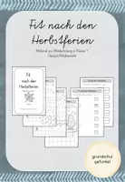 Vorschau - Arbeitsblätter - Fit nach den Herbstferien - Deckblatt