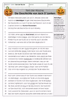 Vorschau - Arbeitsblätter - Text der Woche: die Geschichte von Jack O`Lantern - Seite 1
