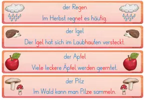 Vorschau - Arbeitsblätter - Schleichdiktat/ Laufdiktat Herbst Kl. 1/2 - Seite 2