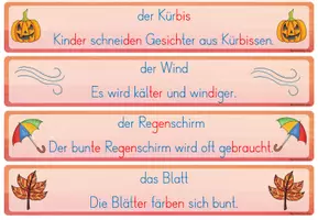 Vorschau - Arbeitsblätter - Schleichdiktat/ Laufdiktat Herbst Kl. 1/2 - Seite 3