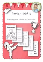 Vorschau - Unterrichtsreihen - Français Dossier Unité 4: Arbeitsmappe und Wortschatzliste zur Einheit 4 - Deckblatt