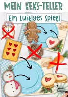 Vorschau - Stationenlernen - Mein Keksteller - ein lustiges Spiel zu Weihnachten / Winter - Deckblatt