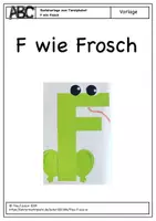 Vorschau - Mal- und Bastelvorlagen - Tieralphabet - F wie Frosch - Deckblatt