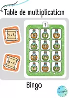 Aperçu - Jeux - Table de multiplication: Bingo potions magiques - Page de couverture