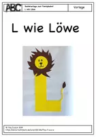 Vorschau - Mal- und Bastelvorlagen - Tieralphabet - L wie Löwe - Deckblatt