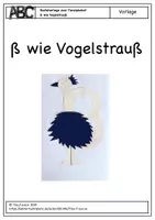 Vorschau - Mal- und Bastelvorlagen - Tieralphabet - ß wie Vogelstrauß - Deckblatt