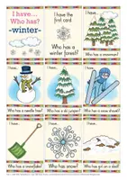 Aperçu - Jeux - winter English game / jeu Anglais I have ... Who has ...? - Page 1