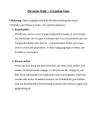 Vorschau - Arbeitsblätter - Dictation walk - A London tour - Deckblatt