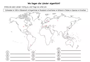 Vorschau - Arbeitsblätter - Weihnachten in... - Landkarte zu den unterschiedlichen Ländern - Seite 2