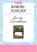 Vorschau - Bildkarten - Namenschilder für die Lamaklasse - Deckblatt