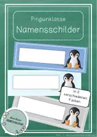 Vorschau - Anderer Materialtyp - Pinguinklasse - Namensschilder (editierbar) - Deckblatt