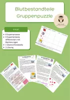 Vorschau - Arbeitsblätter - Blutbestandteile Gruppenpuzzle Biologie 8-10 differenziert - Deckblatt