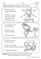 Aperçu - Apprentissages en autonomie - read and colour - English / Anglais autumn / fall - Page 3