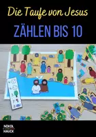 Vorschau - Aufgabenkarten - DIE TAUFE JESU - ZAHLEN BIS 10 - Deckblatt