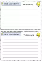 Vorschau - Arbeitsblätter - Diktate überarbeiten / Nachschrift / Rechtschreibung / Lernwörter / Deutsch - Seite 1