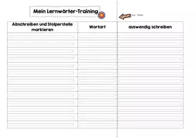 Vorschau - Arbeitsblätter - Lernwörtertraining - So werde ich zum Lernwörter-Superheld - Seite 1