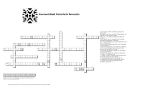 Vorschau - Arbeitsblätter - Kreuzworträtsel "Französische Revolution" (mit Lösung) - Deckblatt