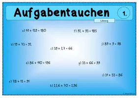 Vorschau - Arbeitsblätter - Aufgabentauchen mit Wasserperlen - Seite 3