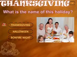 Aperçu - Présentation / Support pour le tableau - Thanksgiving QUIZ - Page 1