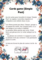 Aperçu - Jeux - Cards game Simple Past - Page de couverture