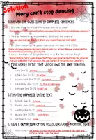 Aperçu - Fiches - Anglais - Halloween: Reading Comprehension & Creative Writing/Compréhension écrite & écriture créative - Page 2