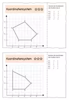 Vorschau - Arbeitsblätter - Koordinatensystem 3 verschiedene Niveaus - Seite 3