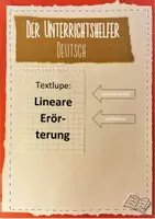 Vorschau - Arbeitsblätter - Textlupe: Lineare Argumentation / Erörterung - Deckblatt