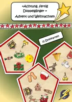 Vorschau - Stationenlernen - Achtung, fertig, Doppelgänger Advent und Weihnachten - Deckblatt