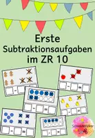 Vorschau - Fördermaterial/Inklusion - Subtraktion im Zahlenraum 10, ZR 10, Förderung, Mengenerfassung, 148 Karten - Deckblatt