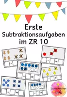 Vorschau - Fördermaterial/Inklusion - Subtraktion im Zahlenraum 10, ZR 10, Förderung, Mengenerfassung, 148 Karten - Seite 1