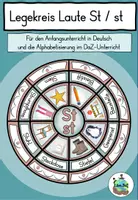 Vorschau - Bildkarten - Buchstaben / Laute St / st - Legekreis - Buchstabenlehrgang / Alphabetisierung DaZ / Deutsch - Deckblatt