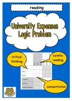 Vorschau - Arbeitsblätter - Logic Problem - University Expenses - Deckblatt