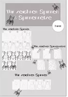 Vorschau - Mal- und Bastelvorlagen - Wir zeichnen Spinnen und Spinnennetze - Deckblatt
