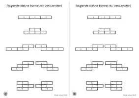 Vorschau - Stationenlernen - Brick-Knobeleien - 22 Aufgabenkarten (ähnlich wie SOMA-Würfel, Tetris) - Seite 1