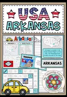 Vista previa - Hojas de trabajo - USA - ARKANSAS (Fact Sheets, Worksheets and Games) - Portada