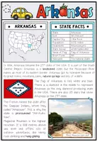 Vista previa - Hojas de trabajo - USA - ARKANSAS (Fact Sheets, Worksheets and Games) - página 2