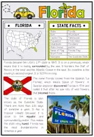 Vista previa - Hojas de trabajo - USA - FLORIDA (Fact Sheets, Worksheets and Games) - página 2