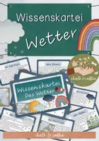 Vorschau - Unterrichtsreihen - Wissenskartei Wetter - Lesetexte, Wissenshäppchen und Infos - Deckblatt