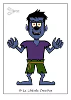 Vista previa - Manualidades / Dibujos para colorear - BUILD A HALLOWEENS CRAFTS WEREWOLF PUZZLE - página 3