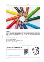 Vorschau - Arbeitsblätter - colours (Vokabelliste + Übungen + Test+ Einstieg) - Seite 1