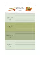 Vorschau - Arbeitsblätter - Kostenfreie Wochenplanvorlage - Hausaufgabenübersicht - Für den Krankheitsfall - Eigenverantwortliches Arbeiten - Seite 1