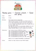 Vorschau - Aufgabenkarten - Reading game - Common artwork - Easter and spring - Seite 1