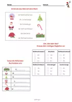 Vorschau - Arbeitsblätter - DaZ Weihnachten: Bild-Wortkarten + Aufgaben - Seite 1